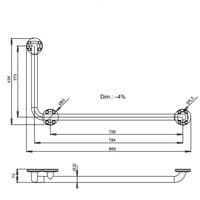 Sonia Safety Wall Bar 90 Degrees Left 118236