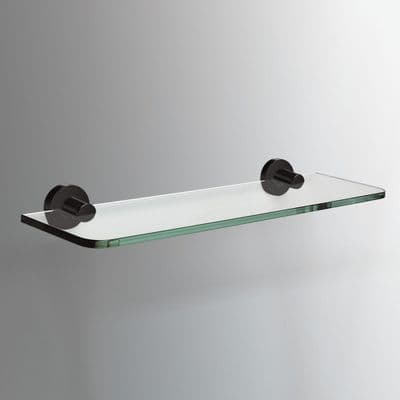 Sonia Tecno Project Black Glass Shelf 50cm 172719