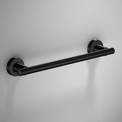 Sonia Tecno Project Black Towel Rail 33cm 166183