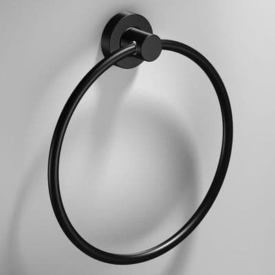 Sonia Tecno Project Black Towel Ring Small 166220