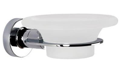Sonia Tecno Project Frosted Glass Soap Dish Chrome 117048
