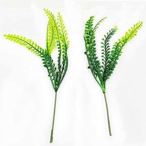 Artificial leaves, Plastic and wires, 2 , 25cm Plastic flowers, [ST1393a]