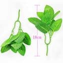 Artificial leaves, Plastic and wires, green, 18cm [approximate], 2 Artificial leaves, [ST1595a]