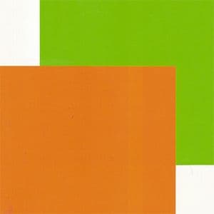 Both side colour origami, green, orange, 17.5cm x 17.5cm, 15 sheets, (c212e)