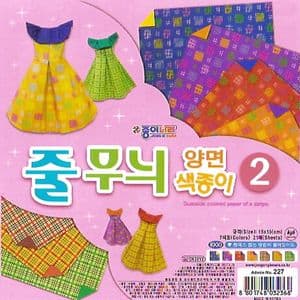 Bothside stripe, 6 inch (15 cm) square, 21 sheets,(ok873b)