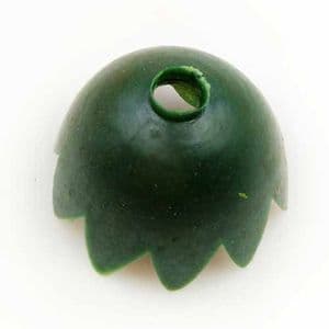 Carnation flower holder, Plastic, Dark green, 2cm x 2cm x 1.5cm [approximate], 10 pieces, [ST1057]