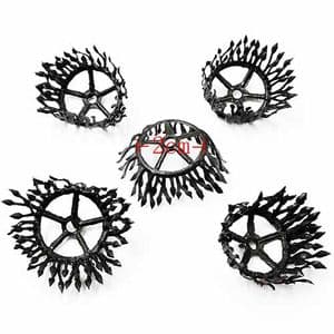 Chrysanthemum flower stamen, Plastic, black, 3cm x 3cm x 1.3cm, 5 pieces, [ST1341]