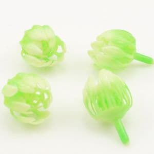 Chrysanthemum flower stamen, Plastic, Light green, 2cm x 3cm, 5 pieces, (ST577)