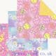 Duo yuzen chiyogami wave, 6 inch (15 cm) square, 32 sheets, (c133)