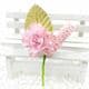 Floral embellishments, pink, Gold colour, 11cm x 5.5cm, 1 Flower, [ST1256]