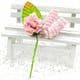 Floral embellishments, pink, green, 10.5cm x 5.8cm, 1 Flower, [ST1246]