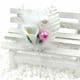 Floral embellishments, white, 11.5cm x 5cm, 1 Flower, [ST1243]
