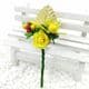 Floral embellishments, Yellow, Gold colour, 12cm x 4cm, 1 Flower, [ST1239]