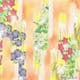 Floral print chiyogami, 6 inch (15 cm) square, 40 sheets, (b73)