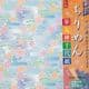 Floral yuzen embossed, 6 inch (15 cm) square, 20 sheets, (a58)