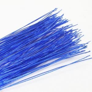 Florist wires, blue, 20 pieces, Length 80cm, Diameter 0.6mm (approximate), Gauge 22, (TS024)