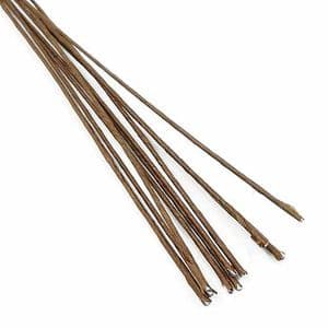 Florist wires, brown, 10 pieces, Length 40cm, Diameter 0.8mm [approximate], Gauge 20, [TS231A]