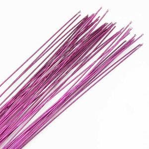 Florist wires, Dark red, 20 pieces, Length 80cm, Diameter 0.4mm [approximate], Gauge 26, [TS137]