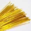 Florist wires, Gold colour, 20 pieces, Length 80cm, Diameter 0.8mm [approximate], Gauge 20, [TS111]
