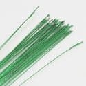 Florist wires, green, 50 pieces, Length 80cm, Diameter 0.4mm [approximate], Gauge 26, [TS153]