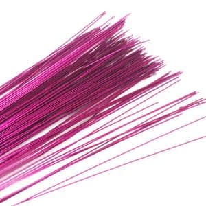 Florist wires, Magenta, 20 pieces, Length 80cm, Diameter 0.6mm (approximate), Gauge 22, (TS021)
