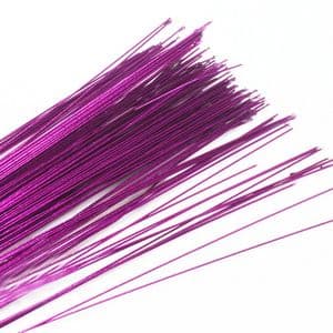 Florist wires, pink, 20 pieces, Length 80cm, Diameter 0.6mm (approximate), Gauge 22, (TS050)