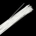 Florist wires, white, 50 pieces, Length 80cm, Diameter 0.8mm [approximate], Gauge 20, [TS127]