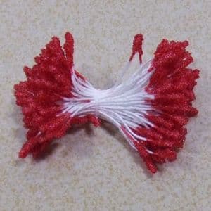 Flower stamen, Burgandy, 100 pieces, 6cm, (st378)