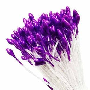 Flower stamen, Dark purple, 160 pieces [approximate], 6cm, [ST1319A]