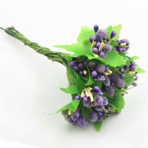 Flower stamen, Dark purple, black, 10 pieces, [ST986]