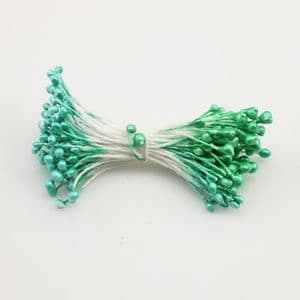 Flower stamen, Dark teal, 80 pieces, 6cm, (ST567)