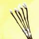 Flower stamen garland, white, 5 pieces, 41cm, [ST1204]