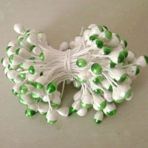 Flower stamen, green, 100 pieces, 6cm, (st58)