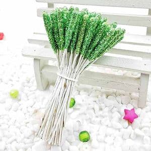 Flower stamen, green, 80 pieces [approximate], [ST1335]