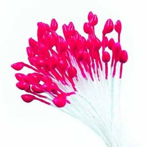 Flower stamen, Magenta, 80 pieces [approximate], 5.5cm, [ST1320]