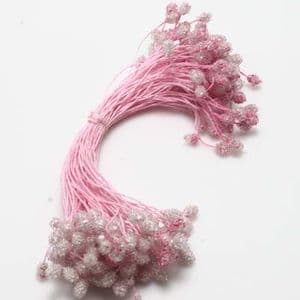 Flower stamen, pink, 100 pieces (approximate), 13cm, (ST727)