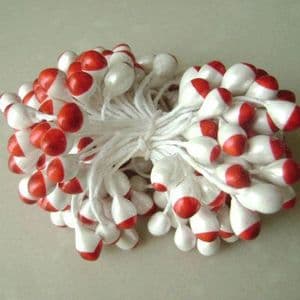 Flower stamen, Pinkish red, 100  pieces, 6cm, (st56)