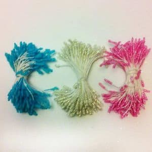 Flower stamen, white, blue, 240 pieces (approximate), [ST870]