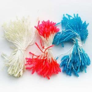 Flower stamen, white, pink, 240 pieces (approximate), [ST868]
