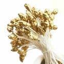 Foam Flower stamen, Gold colour, 90 pieces [approximate], 5.3cm, [ST1406]