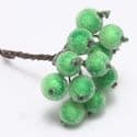 Frost fruit, Flower stamen and wires, green, 7cm x 1.2cm x 1.2cm, 10 pieces, [ST835]