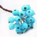 Frost fruit, Flower stamen and wires, Turquoise colour, 7cm x 1.2cm x 1.2cm, 10 pieces, [ST988]