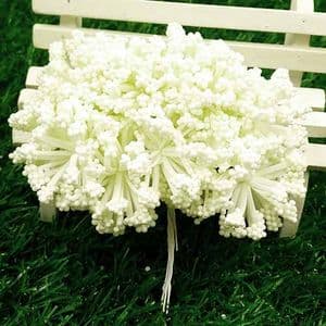 Gypsophila flower stamen, Cream colour, 12 pieces, Long 8.5cm, [ST1260]