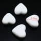 Heart shape, foam, white, 3.5cm x 3.5cm x 1.5cm, 15 pieces, (ST622)