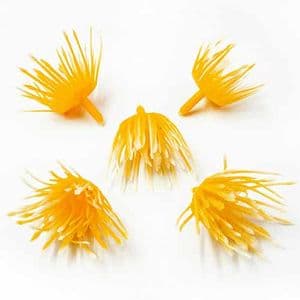 Lotus flower stamen, Plastic, Yellow, 3m x 3cm x 4cm, 5 pieces, [ST1338A]