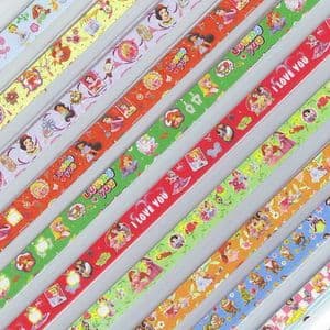 Lucky stars, Assorted colours, 1cm x 24.5cm, 80 sheets, (CH262)
