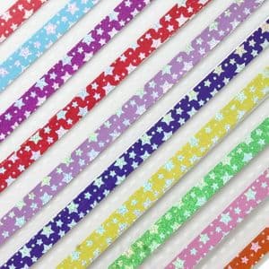 Lucky stars, Assorted colours, 24.8cm x 0.9cm, 50 sheets, (CH273)