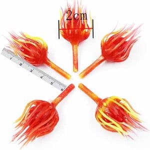 Magnolia Flower stamen, Plastic, Dark orange, 2cm x 2cm x 6cm, 5 pieces, [ST1519]