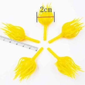 Magnolia Flower stamen, Plastic, Yellow, 2cm x 2cm x 6cm, 5 pieces, [ST1518]