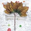 Maple Leaf, Artificial fibers and wires, brown, 11.8cm x 5cm, 6 pieces, [ST1282A]